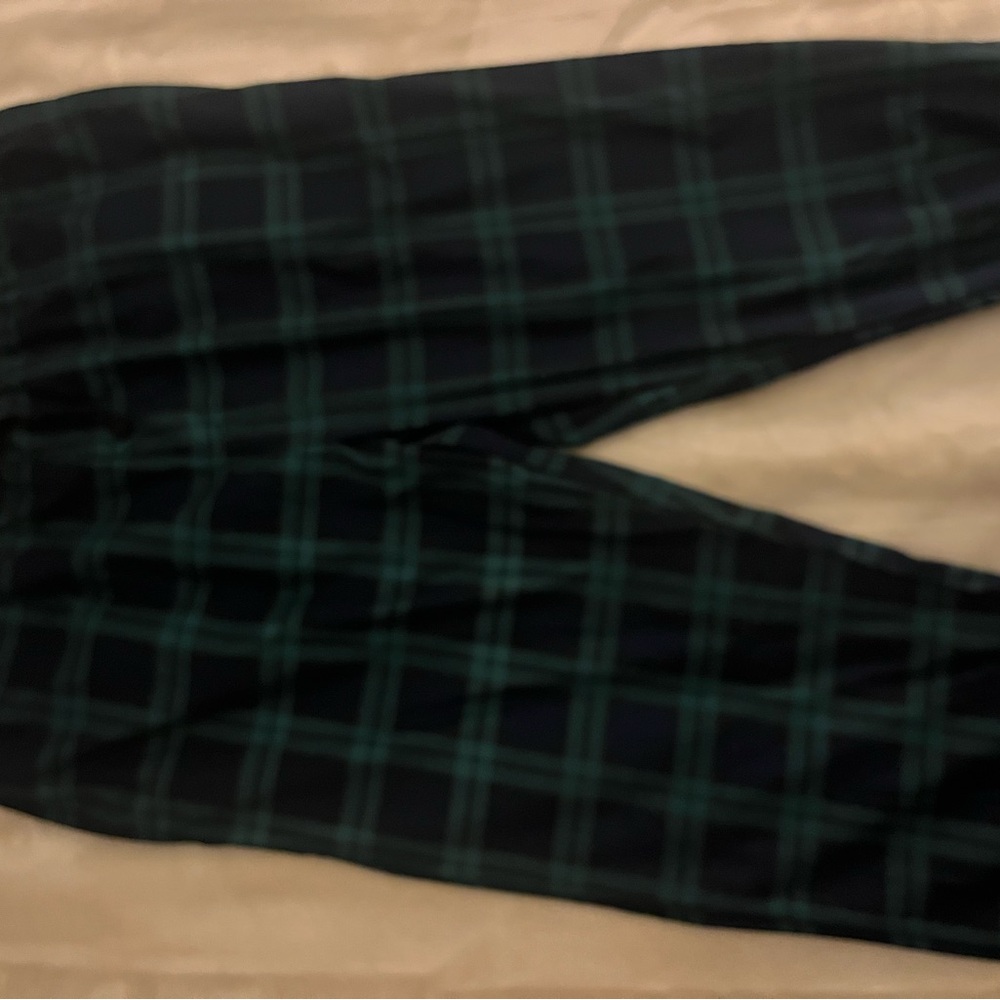 Tailor Vintage Green and Black Checkered Pajama Pants